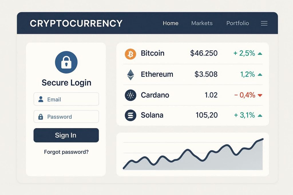 طراحی سایت ارز دیجیتال 01