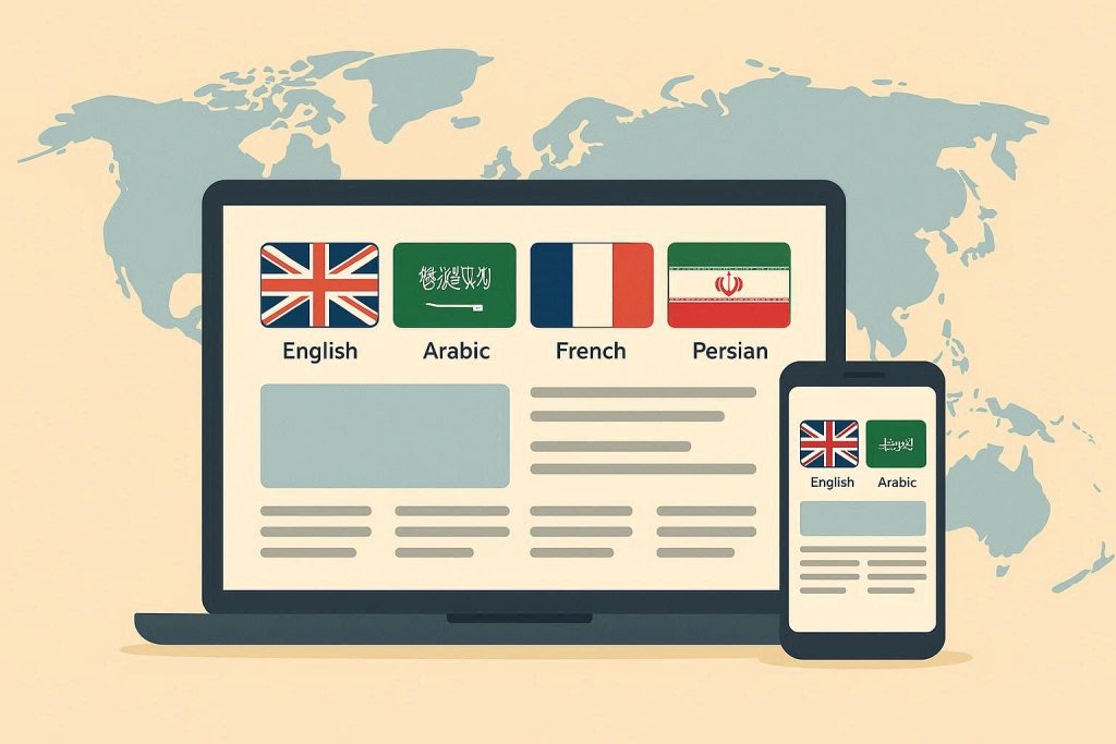 طراحی سایت چند زبانه 01
