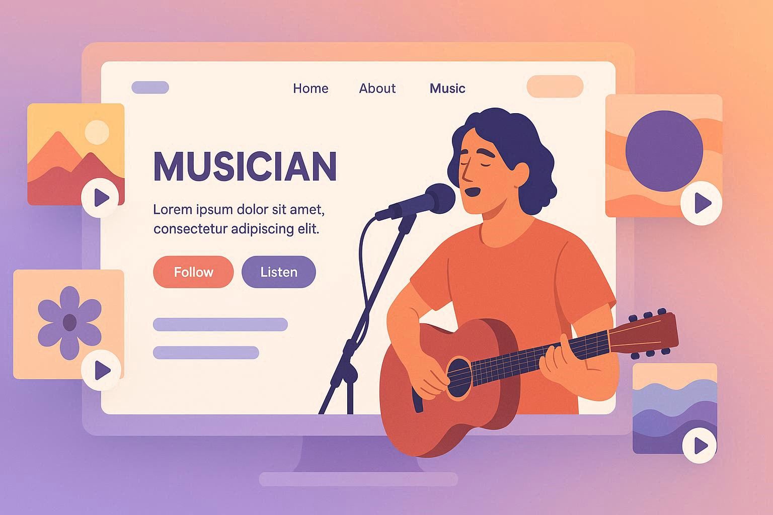 طراحی سایت موسیقی 01